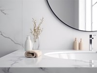 Ideas creativas para decorar con mármol en baños y cocinas